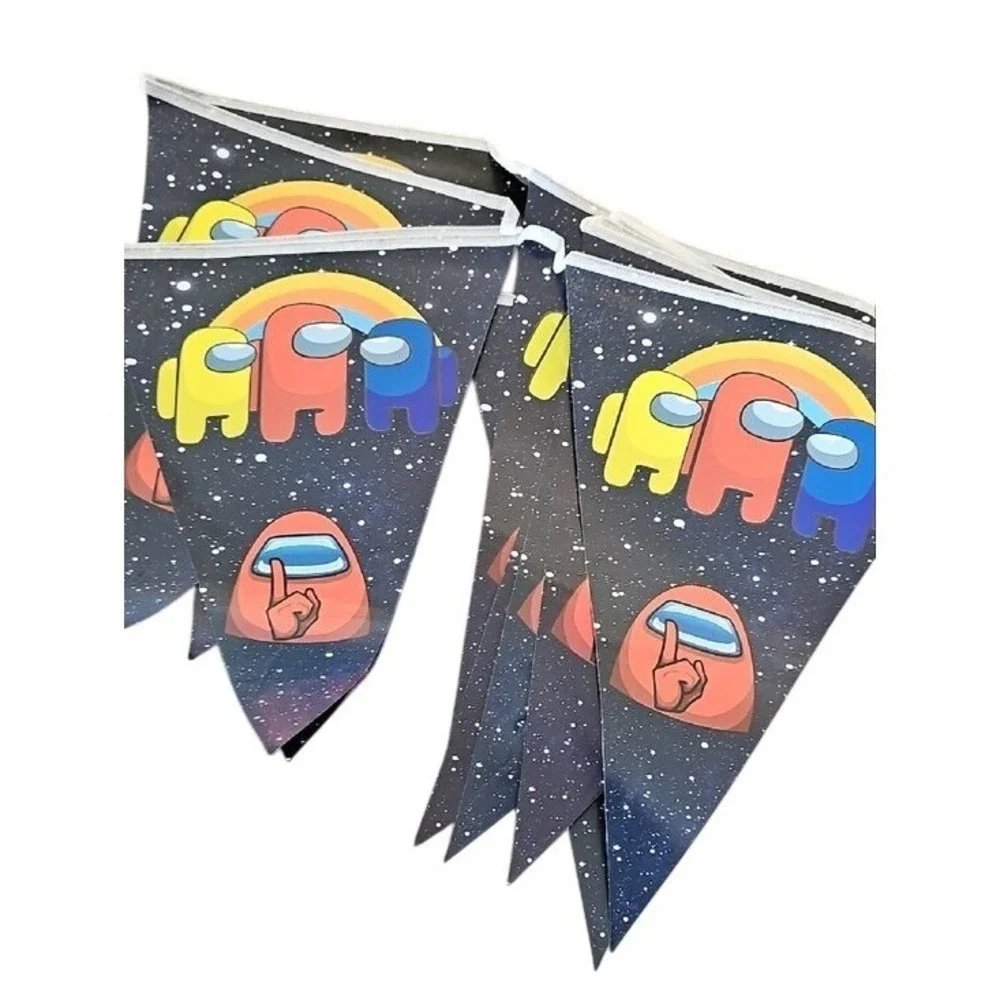 Among Us Party Supplies Set 10 Plates 20 Napkins Triangle Banner Gamer Birthday